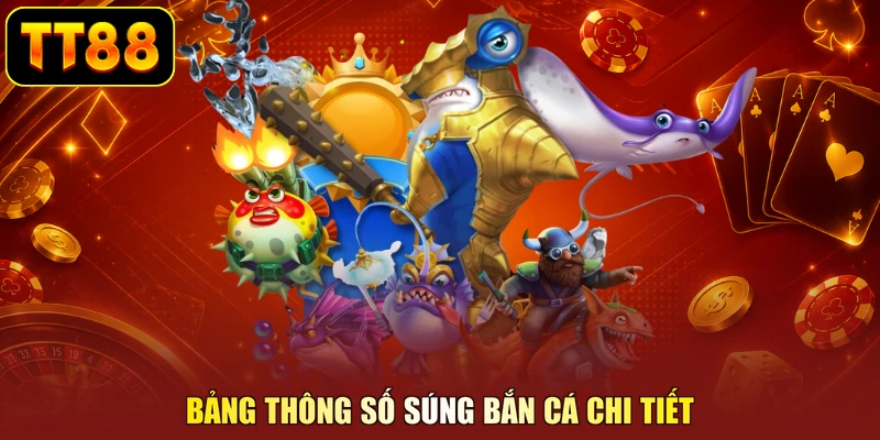 Bảng thông số súng bắn cá chi tiết
