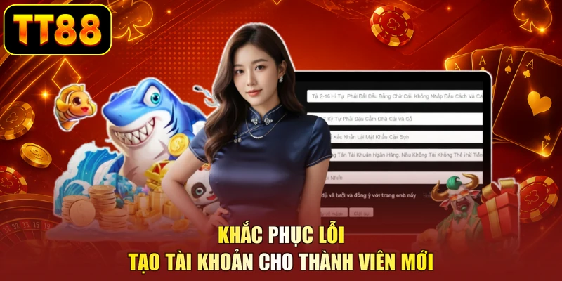 Khắc phục lỗi tạo tài khoản cho thành viên mới