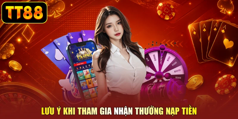 Lưu ý khi tham gia nhận thưởng nạp tiền